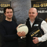 Camogie Player of the Year sponsor Eamon McKeown of Gaffney Mechanical & Electrical is pictured with Gaelic Life's Niall Gartland.