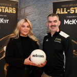 Clodagh McManus from principle sponsor McKvr Sports is pictured with Sean McIntosh, Business Development Executive, Gaelic Life